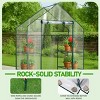 SEVOBAL Greenhouse Outdoor Durable PE Plant Green House for Frost Protection Shelf Clips Roll-up Zipper Door Walk-in for Planter, Clear, 98"*36"*9.5" - 4 of 4