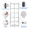 Dolonm 6-Tier Heavy Duty Corner Shelf, Adjustable  Metal Rack  Corner Storage Display Chrome Rack for Bathroom/Kitchen/Office - 2 of 4