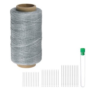 Unique Bargains Wear-Resistant Polyester Embroidery Waxed Thread with Needles - 1 of 4
