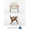 Accent Chair, Modern Armchair with Wood Legs,Linen Fabric Upholstered Lounge Arm Chair for Living Room, Bedroom - 3 of 4