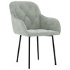 vidaXL Dining Chairs, 2 Pcs, Light Gray Velvet - 3 of 4