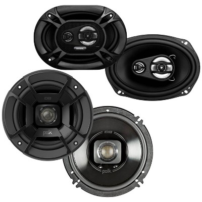 Polk 6.5-Inch 300W 2 Way Coaxial Speakers + Boss 6x9-Inch 3 Way 300W Speakers