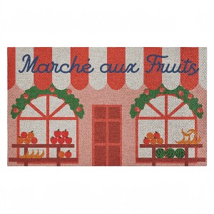 Stupell Industries Fruit Stand Awning Storefront Printed Outdoor Imitation Sisal Door Mat, design by Lil' Rue - 1 of 4