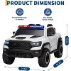 12V Kids Ride On Police Car with Remote Control, Electric Pickup Truck for Toddlers, 3 Speeds, Spring Suspension, LED Lights - 4 of 4