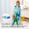 Joyfy Hooded Towels for Kids Dinosaur Print 30" x 50" for 3-10 Years Boy Girls Soft 100% Cotton Kids Beach Towel  Beach Hooded Absorbent Pool Toddler - 2 of 4
