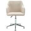 vidaXL Cream Fabric Swivel Dining Chair - Adjustable Height, Ergonomic Design, Comfortable Seating - 2 of 4