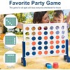 Costzon Giant 4-in-a-Row Game, Wooden Four Connect Set with Coins & Carry Bag, Classic Indoor/Outdoor Game for Adults & Kids, Backyard Party Toy - 3 of 4