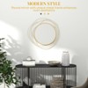 SEVOBAL Bathroom Vanity Mirrors Round Metal Frame High Quality Glass Shatter Proof Anti Fog Technology Moisture Resistant, Gold, 25.6"*0.4"*25.6" - 2 of 4