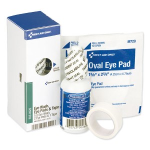 First Aid Only SmartCompliance Eyewash Set with Eyepads and Adhesive Tape, 4 Pieces - 1 of 2