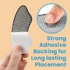 SereneLife Heel Pad Grip Liners – Sponge Cushion, Adhesive Backing, Faux Leather – Black & Apricot, 2 Pairs - 4 of 4