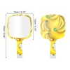 Unique Bargains Durable Square Handheld Mirror Yellow Green 1 Pc - image 2 of 3