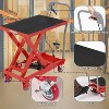Clearance, Hydraulic Lift Table Cart, 1100 LB Heavy Duty Scissor Lift Cart, 10–35.4" Height, Non-Slip Platform, Swivel Wheels - 3 of 4