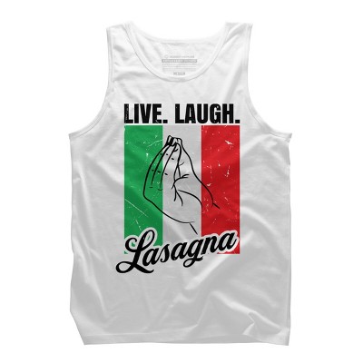 Design By Humans Live Laugh Lasagna Funny Italian Lover By Tank Top