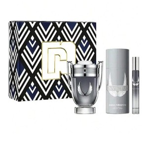 Paco Rabanne Invictus Platinum 3 Pcs Set For Men: 3.4 Eau De Parfum + 5.1 Deodorant Spray + 0.34 Eau De Parfum - 1 of 2