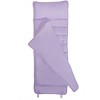 EVERYDAY KIDS Toddler Nap Mat –Solid Lavender– Soft Microfiber, Rollup with Handle & Pillow, for Preschool, Daycare, or Travel -Ages 2-6 years - 4 of 4