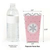Big Dot of Happiness Pink Winter Wonderland - Holiday Snowflake Birthday Party or Baby Shower Favor Popcorn Treat Boxes - Set of 12 - 2 of 4