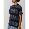 Evangelion You Are (Not) Alone Crew Neck Short Sleeve Striped T-shirt - 4 of 4