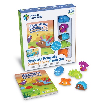 Learning Resources Count & Color with Spike - 6 pieces, Toddler Learning Toys and Activities, Ages 18+ months+