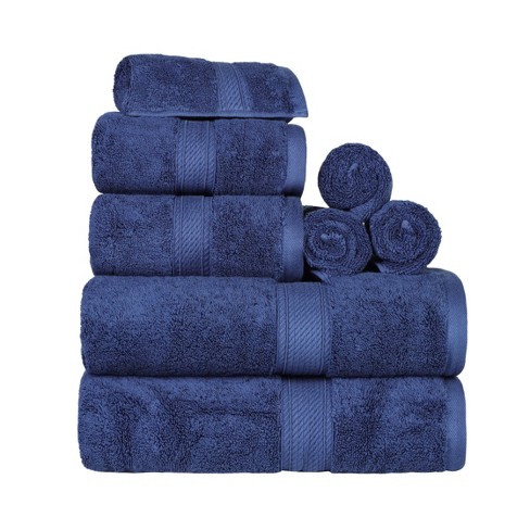 8pc Cotton Bath Towel Set Light Blue : Target