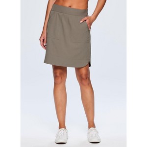 RBX Active Women's Longer Length Quick Drying Lightweight Travel Tennis Golf Skirt with Built-In Shorts and Pockets - 1 of 4