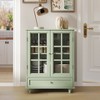Okak Sideboard Cabinet, Bufft Cabinet with 2 Doors and 3 Shelves, Storage Cabinet for Living Room, Dining Room, Kitchen, Green - 2 of 4