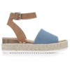 Soda TOPIC Women's Open Toe Espadrilles Platform Wedge Sandals - 3 of 4