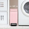 LunaLulinlk Pink Stainless Steel 1.6 Gallon Bathroom Trash Can with Lid, Small Trash Can - 3 of 4