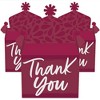 Big Dot of Happiness Burgundy Elegantly Simple - Treat Box Party Favors - Guest Party Favors Goodie Gable Boxes - Set of 12 - 2 of 4