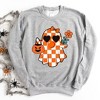 Simply Sage Market Women's Graphic Sweatshirt Checkered Girl Ghost - 3 of 4