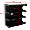 Multifunctional 4-Tier Black Book Shelf & Coffee Table, Creative Furniture Floor Bookshelf, Minimalist Organizer Storage Shelves - 4 of 4