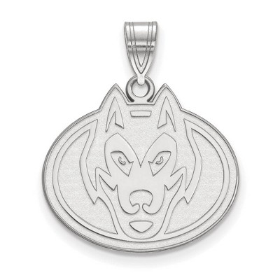 Black Bow Jewelry 10k White Gold St. Cloud State Huskies NCAA Large Pendant
