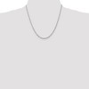 Black Bow Jewelry 2.75mm, 14k White Gold D/C Quadruple Rope Chain Necklace - 2 of 4