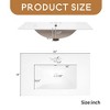 30" Bathroom Vanity with Ceramic Sink, Modern Storage Cabinet with Soft-Close Doors, Deep Drawer & Standard Drawer - Leovsnove - 3 of 4
