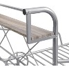Acekool Twin Size Car Bed for Kids with Wheels, Metal Slat Support, Guard Rails, Storage Shelf, Red Race Car Design - 4 of 4