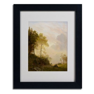 Trademark Fine Art -Albert Bierstadt 'The Merced River' Matted Framed Art