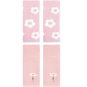 REGALWOVEN 4 Pcs Bathroom Soft Absorbent Cotton Hand Towels - 1 of 4