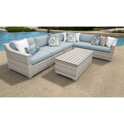 Fairmont 7pc Patio Sectional Seating Set with Cushions - TK Classics
