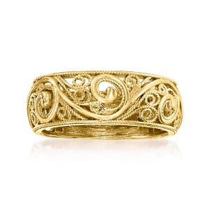 Ross-Simons 18kt Gold Over Sterling Scrollwork Ring - 1 of 4