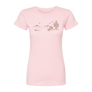 Women's - Peanuts - Spike Horizontal Desert Fitted Graphic T-Shirt - 1 of 2