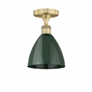 Plymouth Dome - 1 Light Semi-Flush Mount In Industrial Style-11.25 Inches Tall and 7.5 Inches Wide - 1 of 1