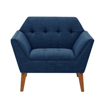VYNXARIA Mid Century Modern lounge chair with arm support，Blue