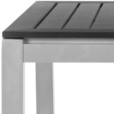 Onika 32" Black and Gray Aluminum Square Dining Table