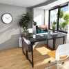 Sevobal Desks Game Computer Desk, Home Office Modern Simple Style Writing Desk Work Desk, Black, 55.1"*19.7"*29.8" - 2 of 4