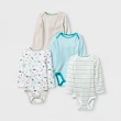 Deals List: Baby 4pk Long sleeve Bodysuit Cloud Island Oatmeal Heather