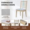 Set of 2/4 Farmhouse Dining Chairs Upholstered Dining Chairs Armless Chairs with High Ladder Back, Natural/Brown+Beige-ModernLuxe - 3 of 4