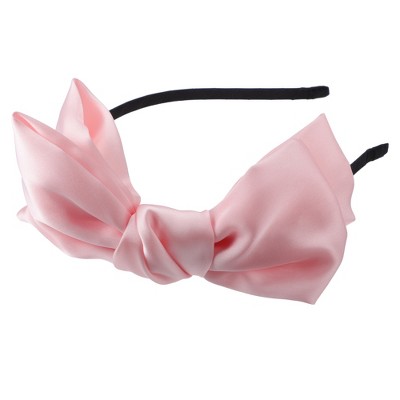 Unique Bargains Women's Fashion Satin Bow Knot Headband 0.31 Inch Wide ...