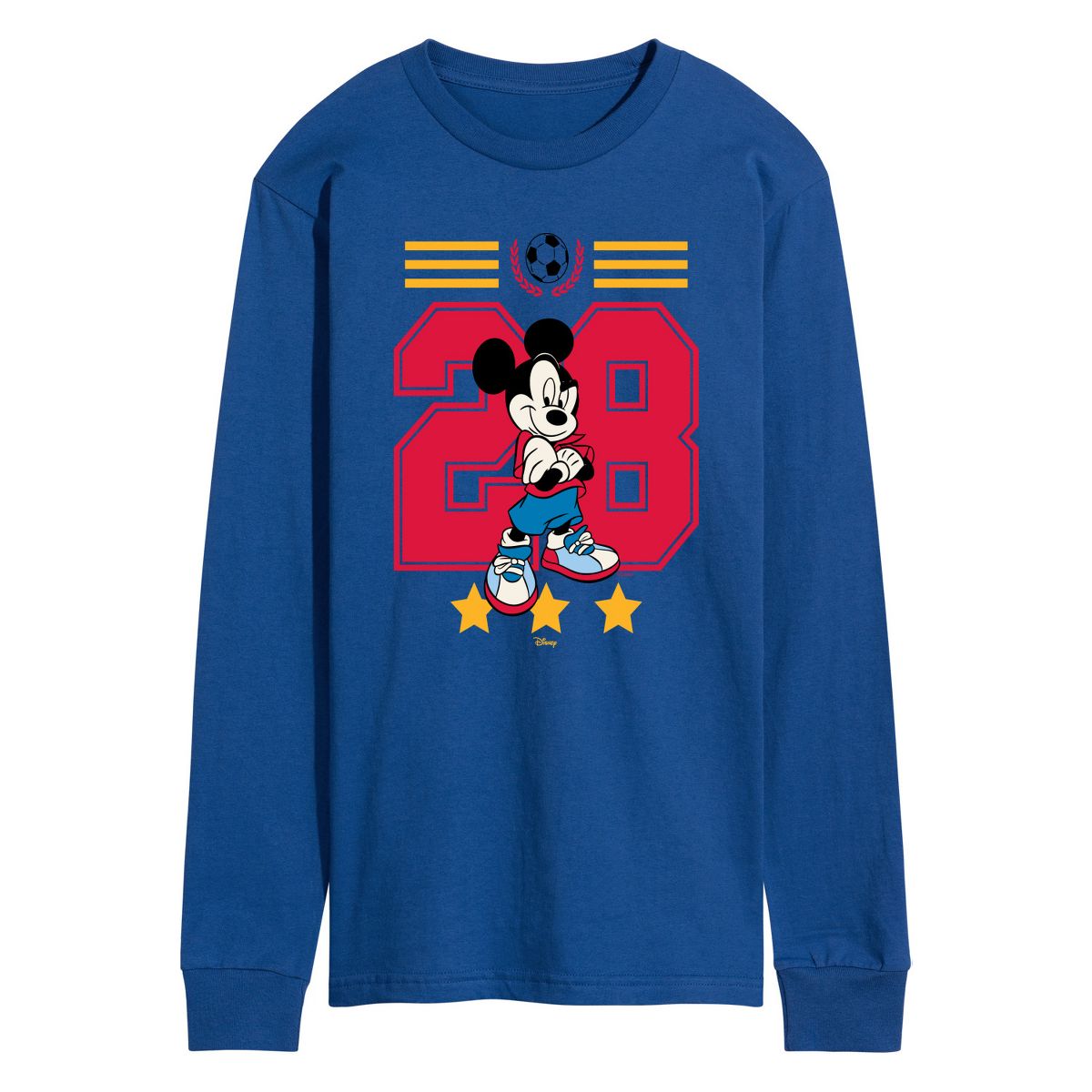 Men's - Disney - Mickey Mouse Soccer Jersey Long Sleeve Graphic T-Shirt - thumbnail 6