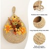 3 Pack Woven Produce Holder with 6 Hooks, Vegetable Hanging Basket for Organizing Potato Onion Storage - 3 of 4