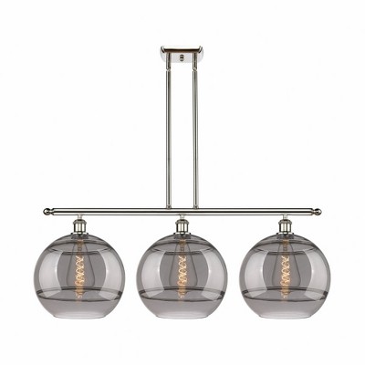 Rochester - 3 Light Stem Hung Island In Industrial Style-13.88 Inches Tall and 38.5 Inches Wide