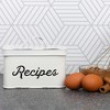 AuldHome Design Farmhouse Enamelware Recipe Box; Vintage Rustic Style Metal Recipe Holder Organizer - 2 of 4